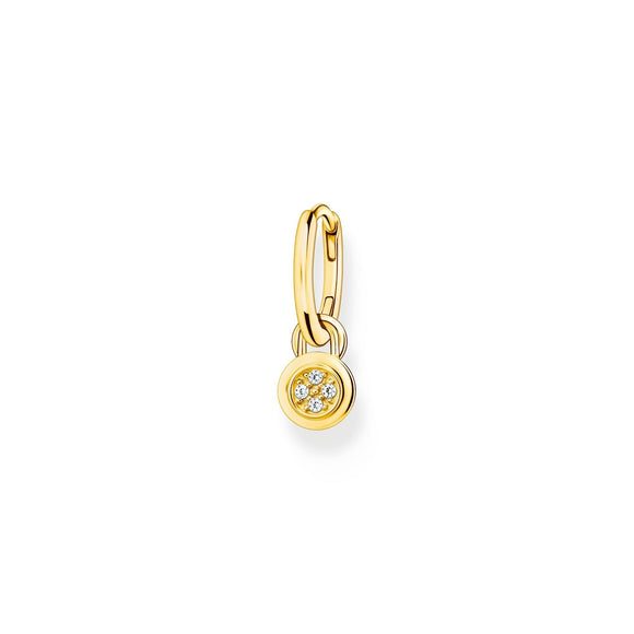 THOMAS SABO Gold Single Hoop Earring with Eyelet for Charms TCR720Y