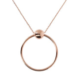 Bronzallure Circle Necklace with Ball Golden Ros&egrave;