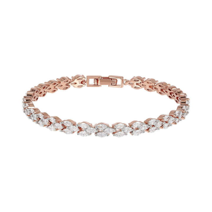 Bronzallure White Cubic Zirconia Tennis Bracelet