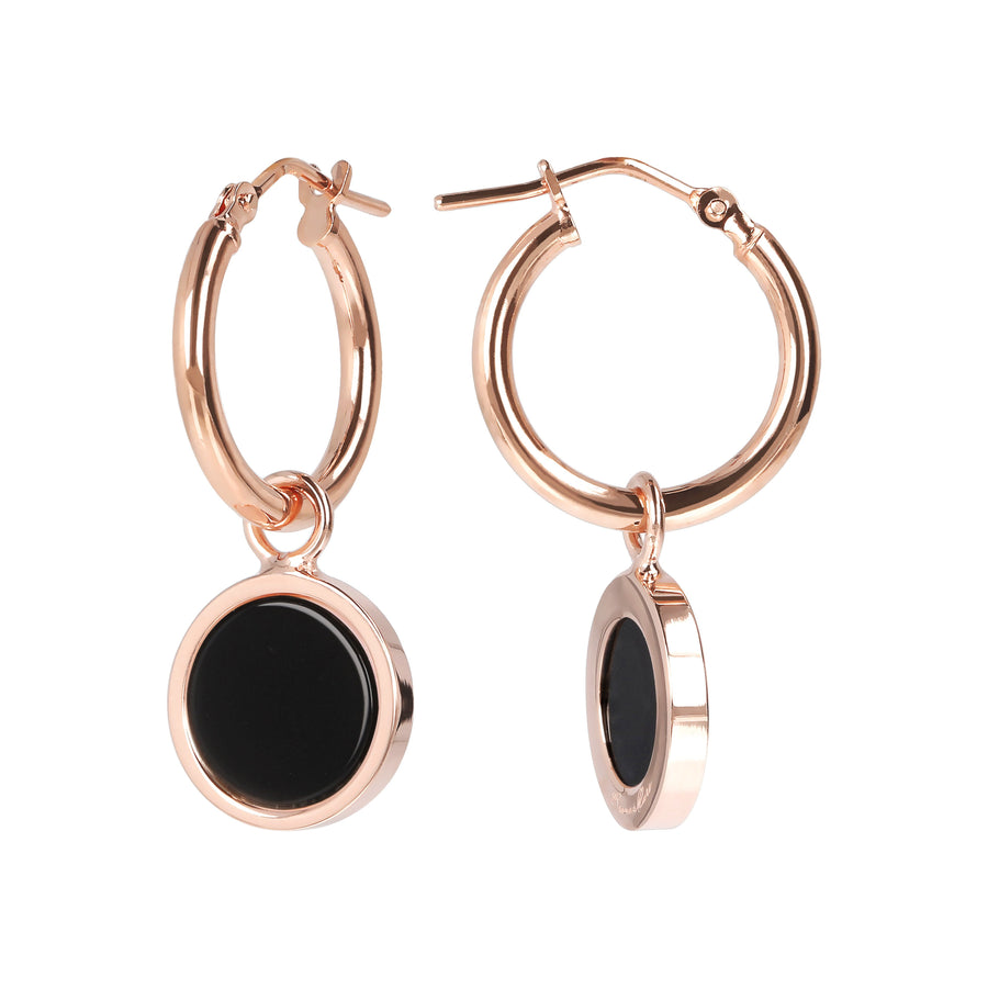Bronzallure Stone Disc Charm Earrings| The Jewellery Boutique