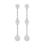 Diamond Chain Earrings with 0.25ct Diamonds in 9K White Gold