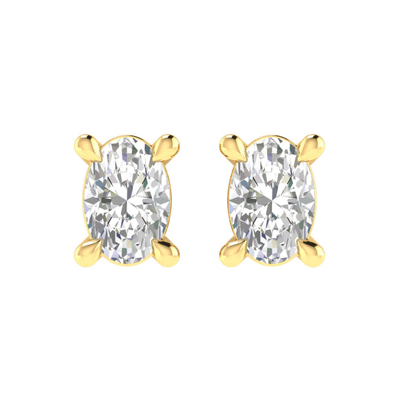 Diamond Stud Earrings with 0.25ct Diamonds in 9K Yellow Gold