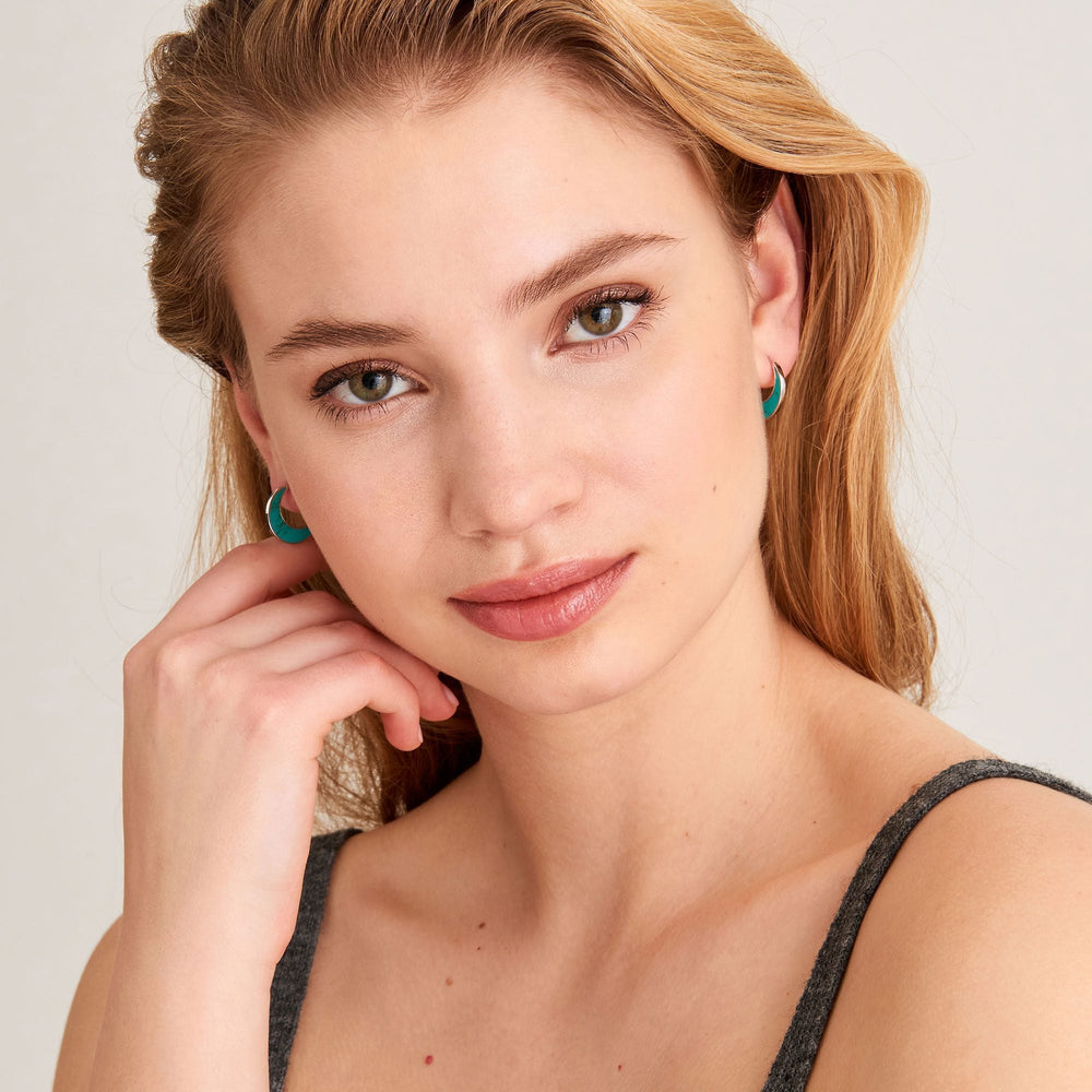 Ania Haie Silver Tidal Turquoise Crescent Earrings | The Jewellery Boutique