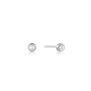 Ania Haie Silver Pearl Cabochon Stud Earrings E043-01H