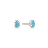 Ania Haie Silver Turquoise Wave Stud Earrings E044-01H