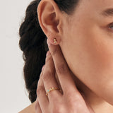 Ania Haie Gold Orb Sparkle Stud Earrings E045-01G-CZ