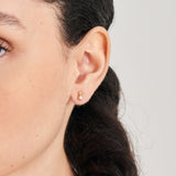 Ania Haie Gold Orb Rose Quartz Stud Earrings E045-01G-RQ