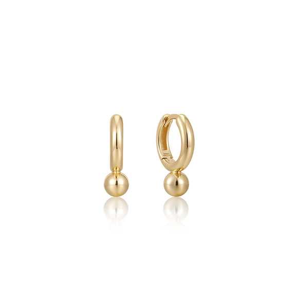 Ania Haie Gold Orb Drop Huggie Hoop Earrings E045-02G