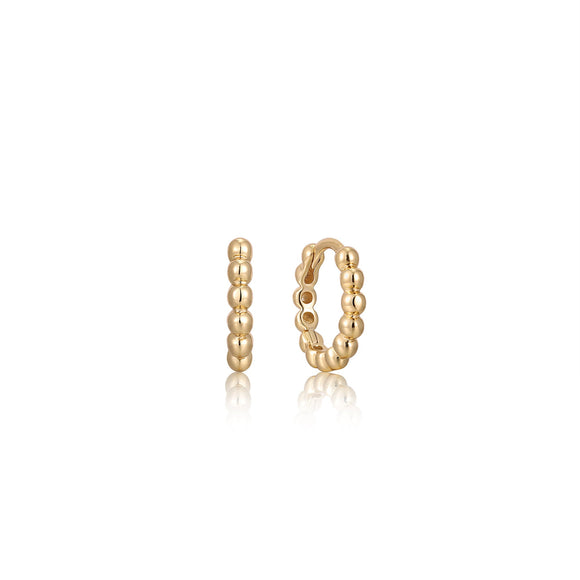 Ania Haie Gold Orb Huggie Hoop Earrings E045-03G
