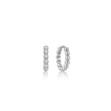 Ania Haie Silver Orb Huggie Hoop Earrings E045-03H