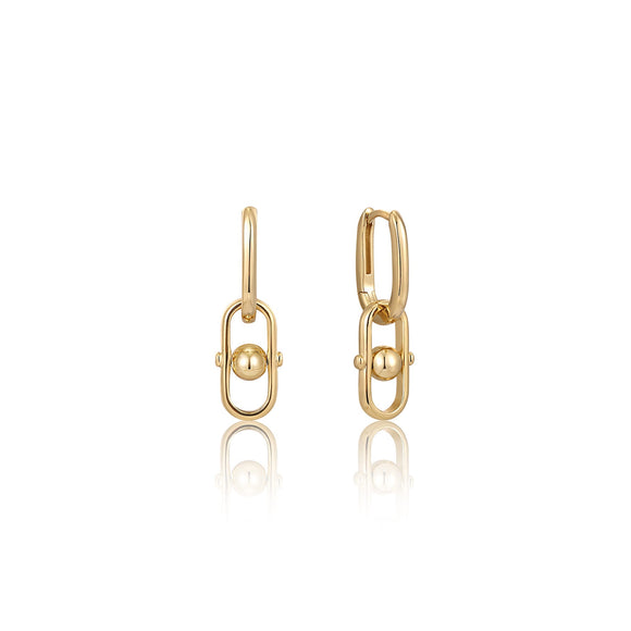 Ania Haie Gold Orb Link Drop Earrings E045-04G