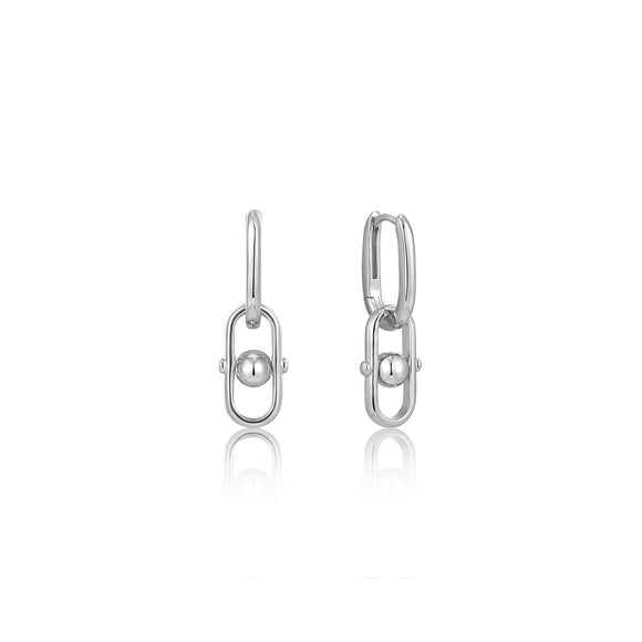 Ania Haie Silver Orb Link Drop Earrings E045-04H