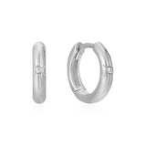 Ania Haie Silver Star Huggie Hoop Earrings E048-02H