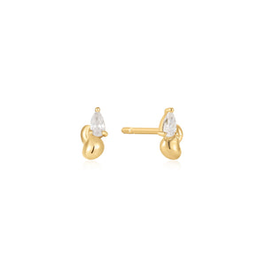 Ania Haie Gold Twisted Wave Stud Earrings E050-02G