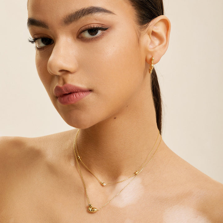 Ania Haie Gold Twisted Wave Mini Pendant Necklace N050-03G
