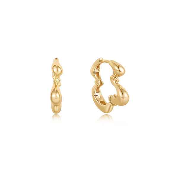 Ania Haie Gold Twisted Wave Hoop Earrings E050-03G