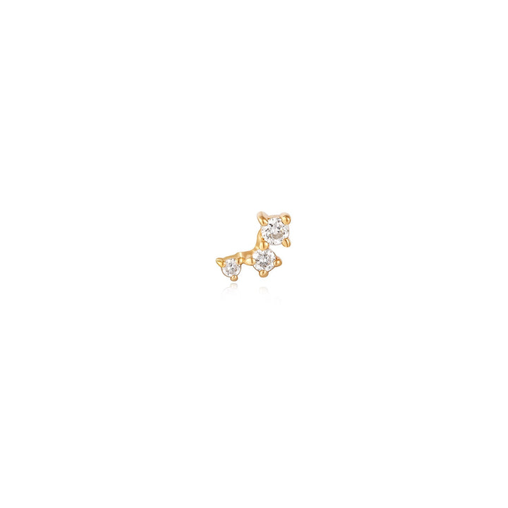 Ania Haie 14kt Gold Stargazer Triple Natural Diamond Single Labret Earring EAU002-01YG