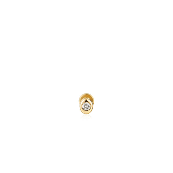 Ania Haie 14kt Gold Magma Single Diamond Labret Earring EAU004-01YG