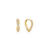 Ania Haie 14kt Gold Magma Diamond Huggie Hoop Earrings EAU004-02YG