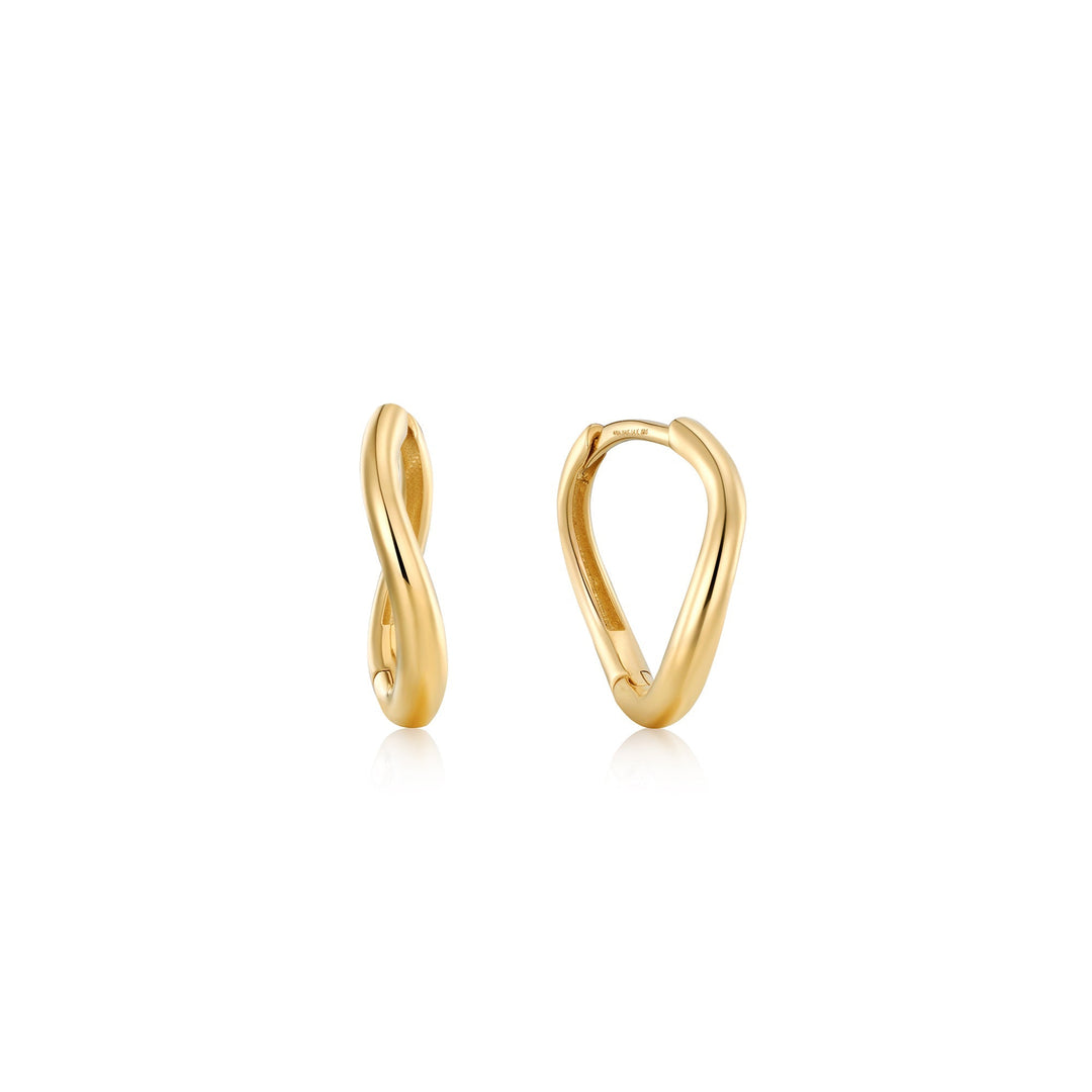 Ania Haie 14kt Gold Magma Huggie Hoop Earrings EAU004-03YG