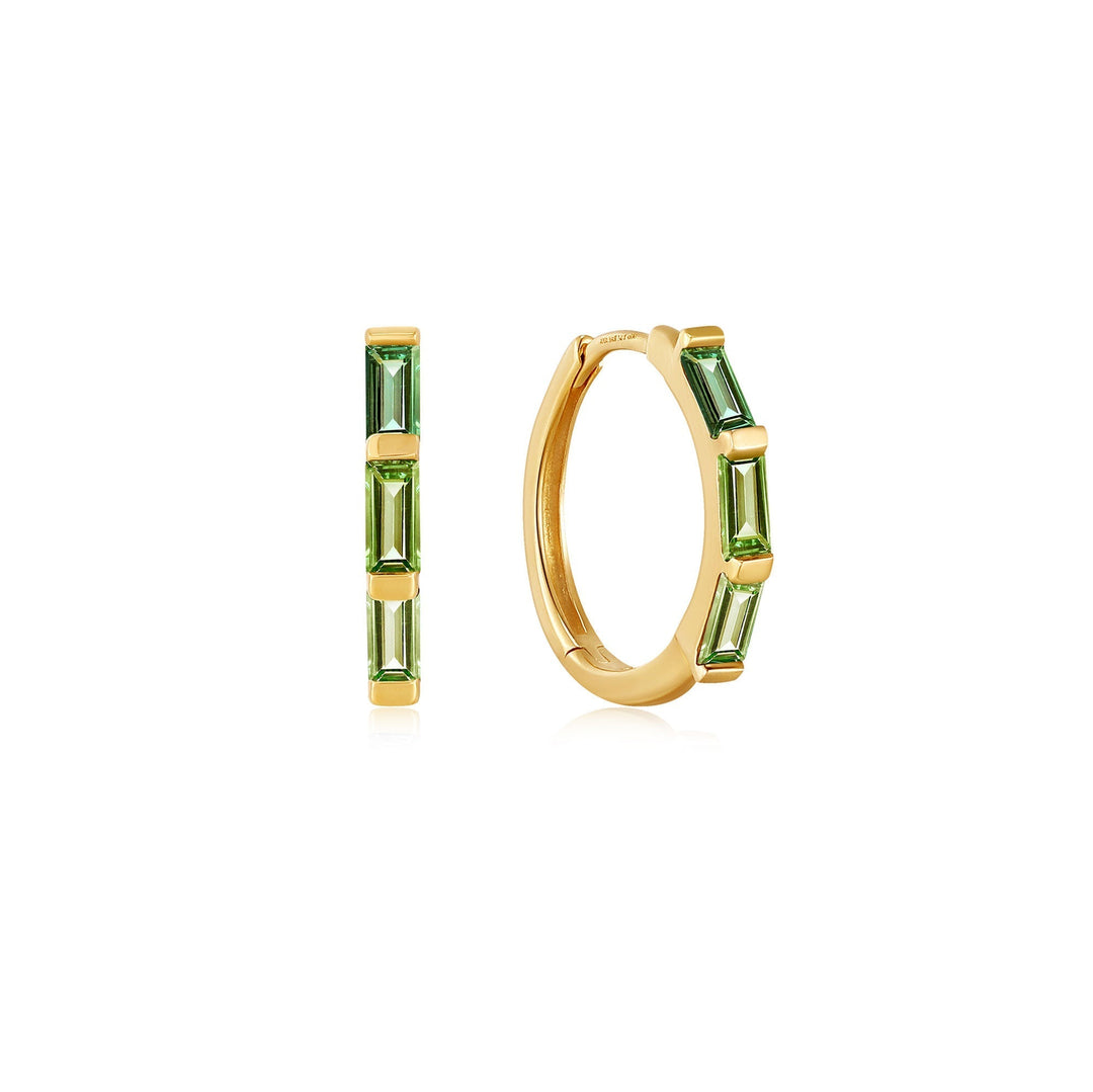 Ania Haie 14kt Gold Tourmaline Huggie Hoop Earrings EAU005-05YG