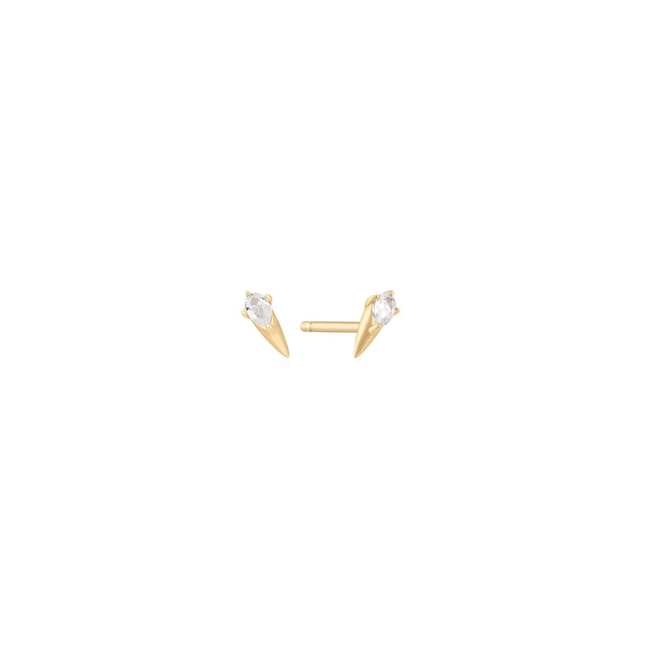 Ania Haie 14kt Gold White Sapphire Spike Stud Earrings EAU007-03YG