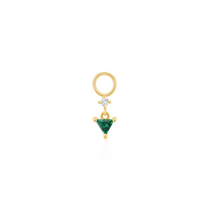 Ania Haie Gold Sparkle Drop Green Earring Charm EC048-02G