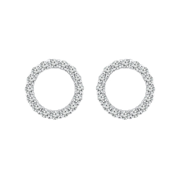 Diamond Fashion Earrings with 0.20ct Diamonds in 9K White Gold - EF-5954-W