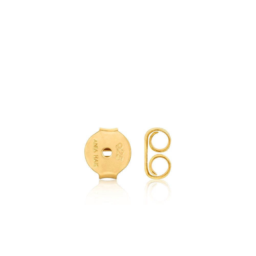 Ania Haie Sage Enamel Gold Hoop Earrings