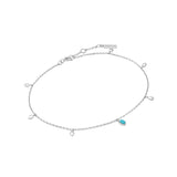 Ania Haie Silver Turquoise Drop Pendant Anklet F044-01H