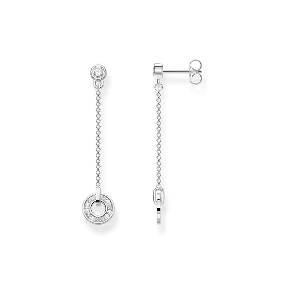 THOMAS SABO Sparkling Circles Drop Silver Earrings TH2063