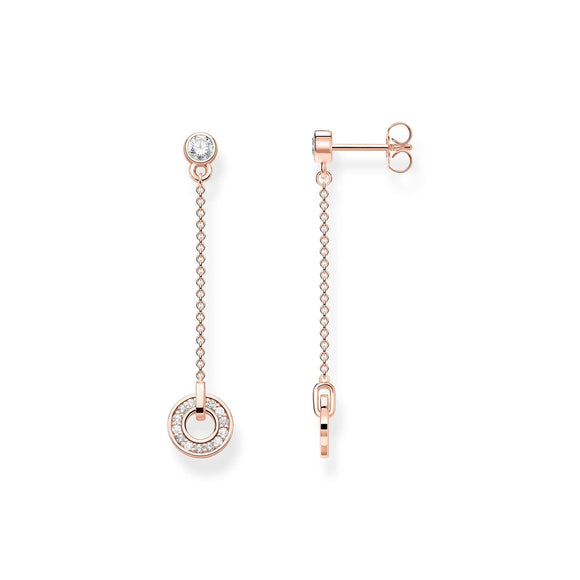 THOMAS SABO Sparkling Circles Drop Rose Gold Earrings TH2063R