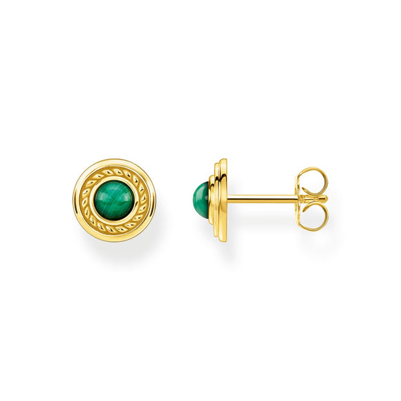 Thomas Sabo Ear Studs Green Stone | The Jewellery Boutique