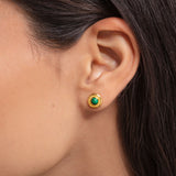 Thomas Sabo Ear Studs Green Stone | The Jewellery Boutique