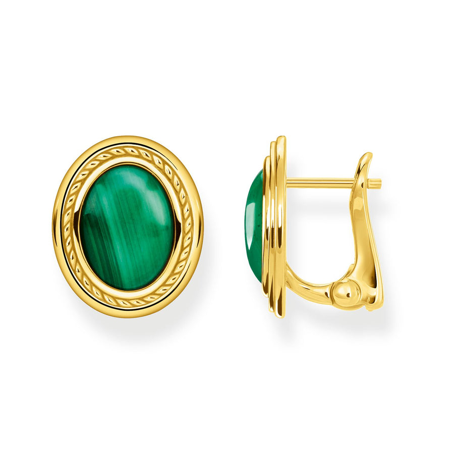 Thomas Sabo Ear Studs Green Stone | The Jewellery Boutique