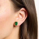 Thomas Sabo Ear studs green stone gold TH2201GY
