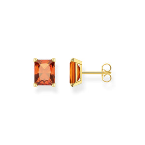 Thomas Sabo Ear studs orange stone gold TH2201CHY