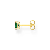 Thomas Sabo Single ear stud with green stone gold TH2233Y