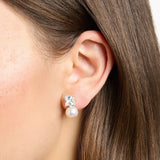 Thomas Sabo Ear studs pearl with white stone silver TH2248