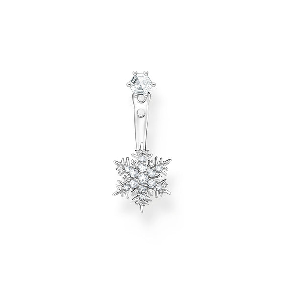 Thomas Sabo Single ear stud snowflake with white stones silver TH2255