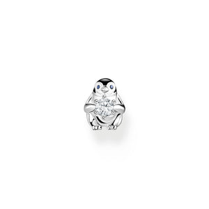 Thomas Sabo Single ear stud penguin with white stone silver TH2258