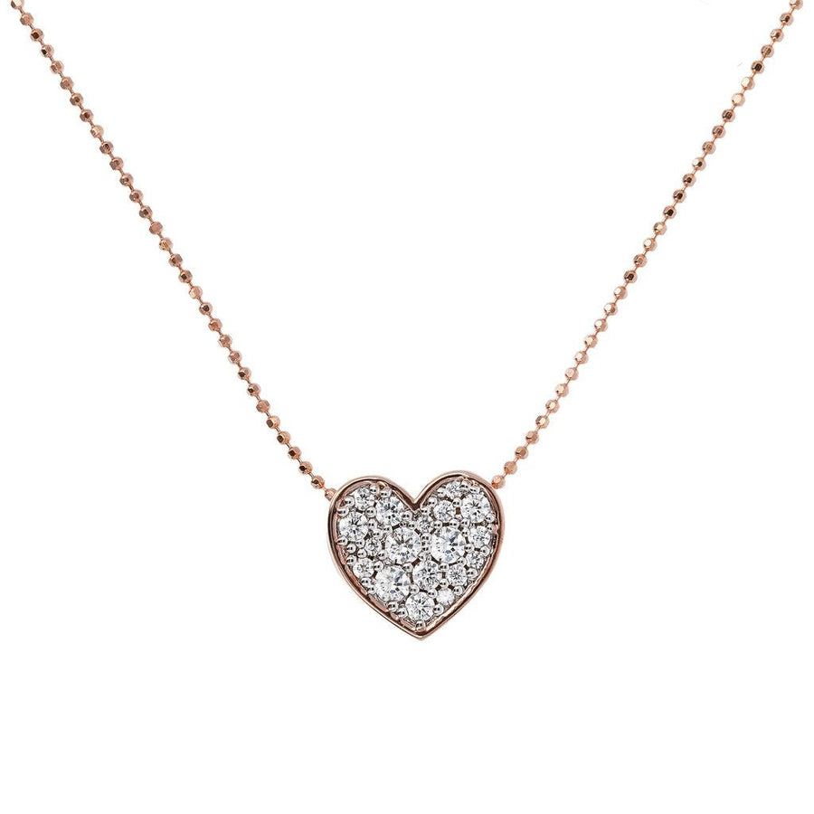 Bronzallure Heart Cubic Zirconia Necklace