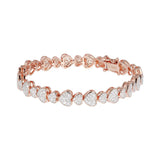 Bronzallure Hearts Waterfall Bracelet