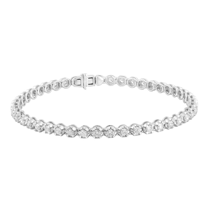 Bracelet with 2.0ct Diamonds in 9K White Gold