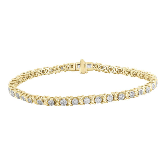 Bracelet with 0.50ct Diamonds in 9K Yellow Gold