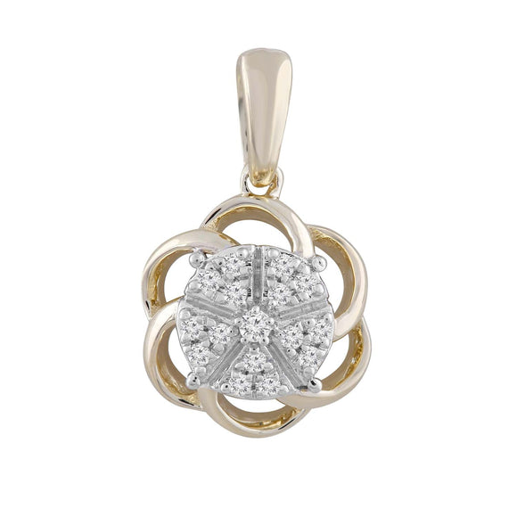 Pendant with 0.08ct Diamond in 9K Yellow Gold