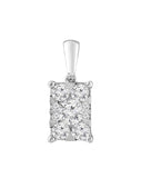 Necklace and Pendant with 0.50ct Diamonds in 9K White Gold