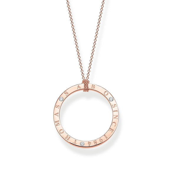 THOMAS SABO Sparkling Circles Rose Gold Necklace TKE1877R