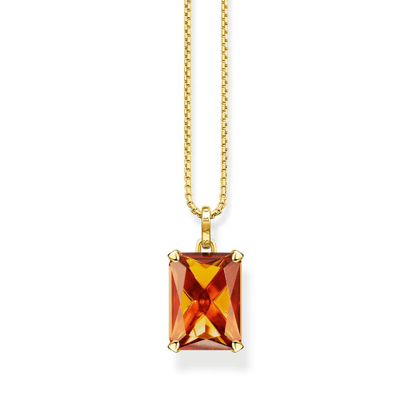 Thomas Sabo Necklace Orange Stone | The Jewellery Boutique