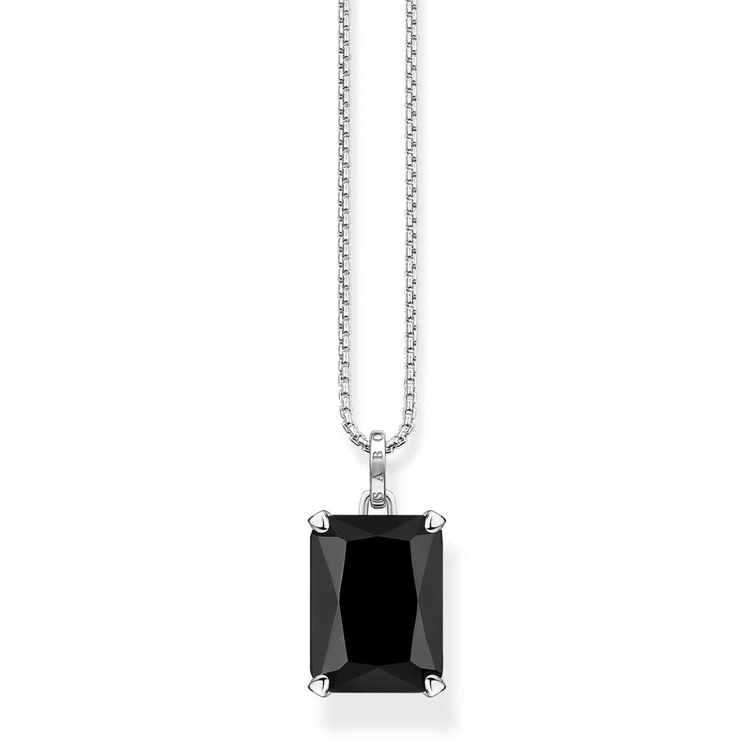 Thomas Sabo Necklace Black Stone Silver | The Jewellery Boutique